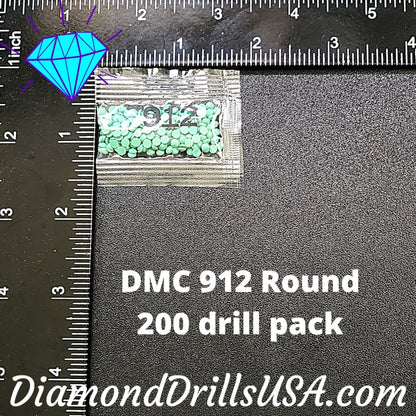 DMC 912 ROUND 5D Diamond Painting Drills Beads DMC 912 Light