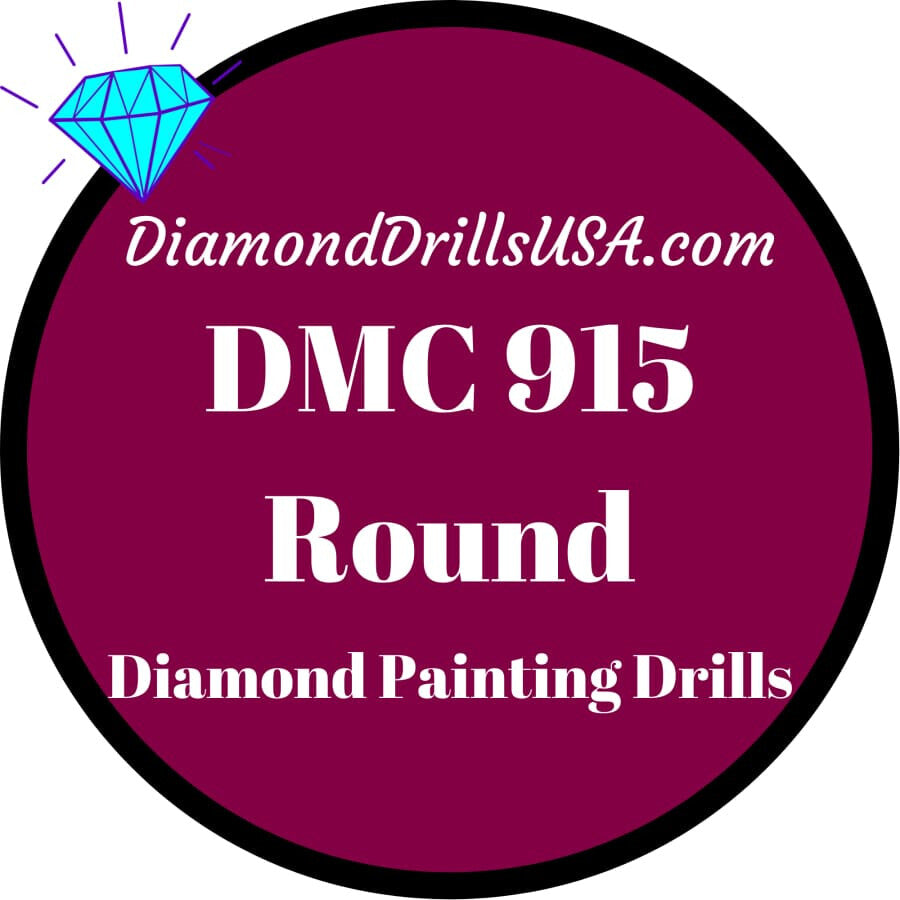 DMC 915 ROUND 5D Diamond Painting Drills Beads DMC 915 Dark 