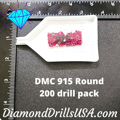 DMC 915 ROUND 5D Diamond Painting Drills Beads DMC 915 Dark 