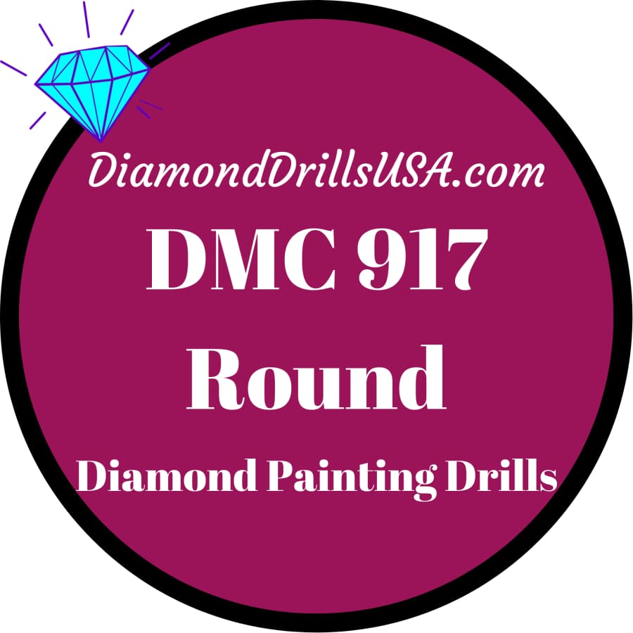 DMC 917 ROUND 5D Diamond Painting Drills Beads DMC 917 