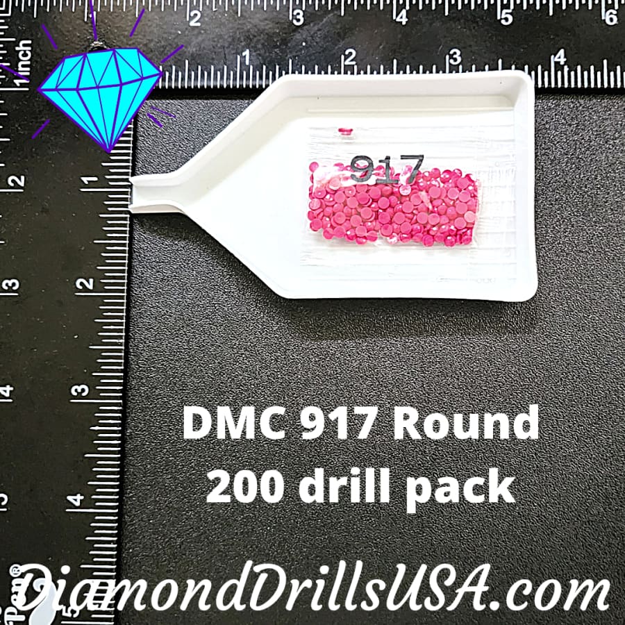 DMC 917 ROUND 5D Diamond Painting Drills Beads DMC 917 