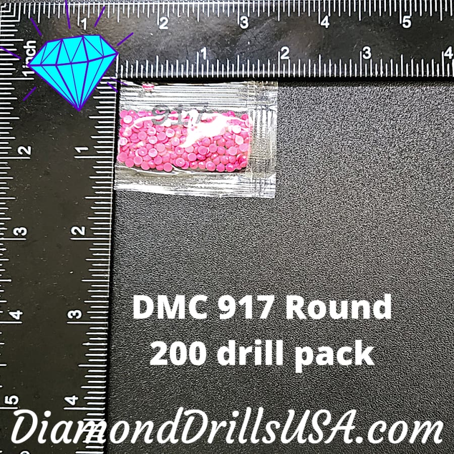 DMC 917 ROUND 5D Diamond Painting Drills Beads DMC 917 