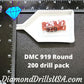 DMC 919 ROUND 5D Diamond Painting Drills Beads DMC 919 Red 