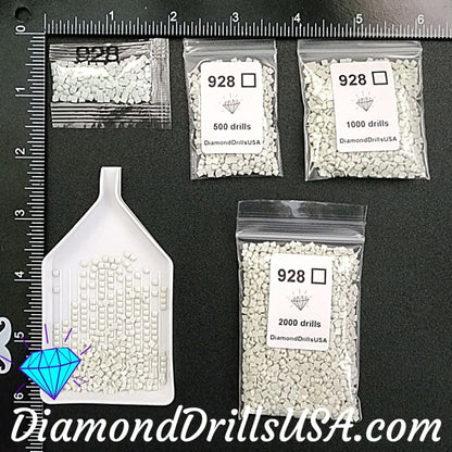 DMC 928 SQUARE 5D Diamond Painting Drills DMC 928 Very Light
