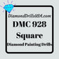DMC 928 SQUARE 5D Diamond Painting Drills DMC 928 Very Light
