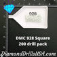 DMC 928 SQUARE 5D Diamond Painting Drills DMC 928 Very Light