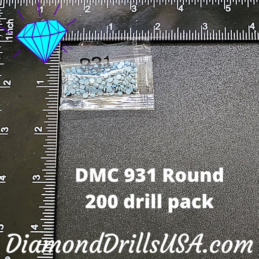 DMC 931 ROUND 5D Diamond Painting Drills Beads DMC 931 