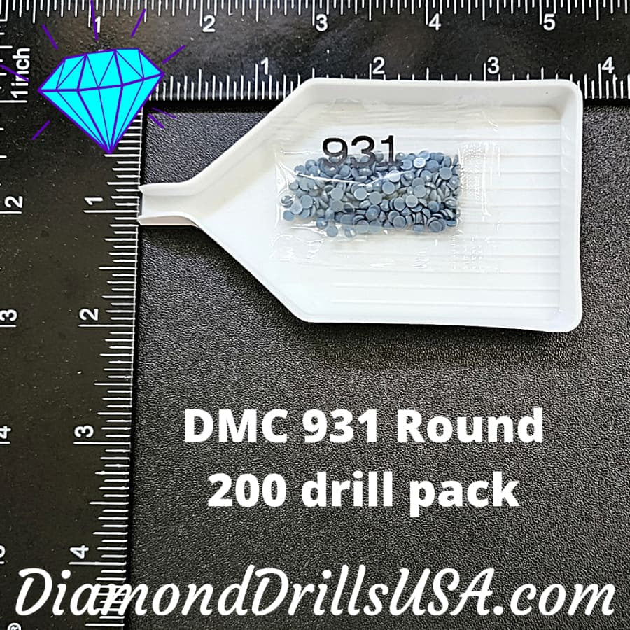 DMC 931 ROUND 5D Diamond Painting Drills Beads DMC 931 