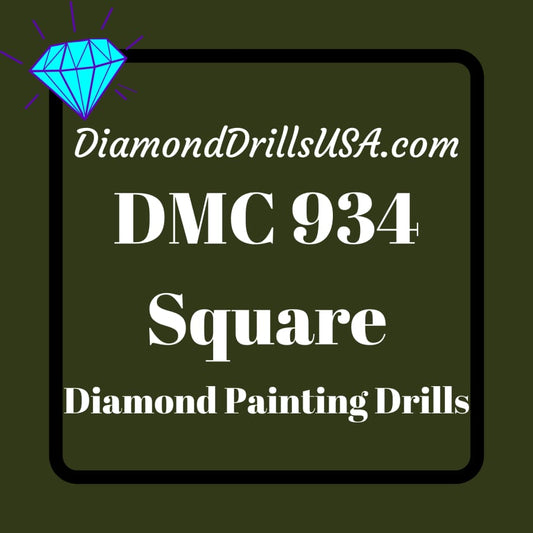 DMC 934 SQUARE 5D Diamond Painting Drills Beads DMC 934 