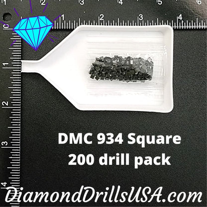 DMC 934 SQUARE 5D Diamond Painting Drills Beads DMC 934 