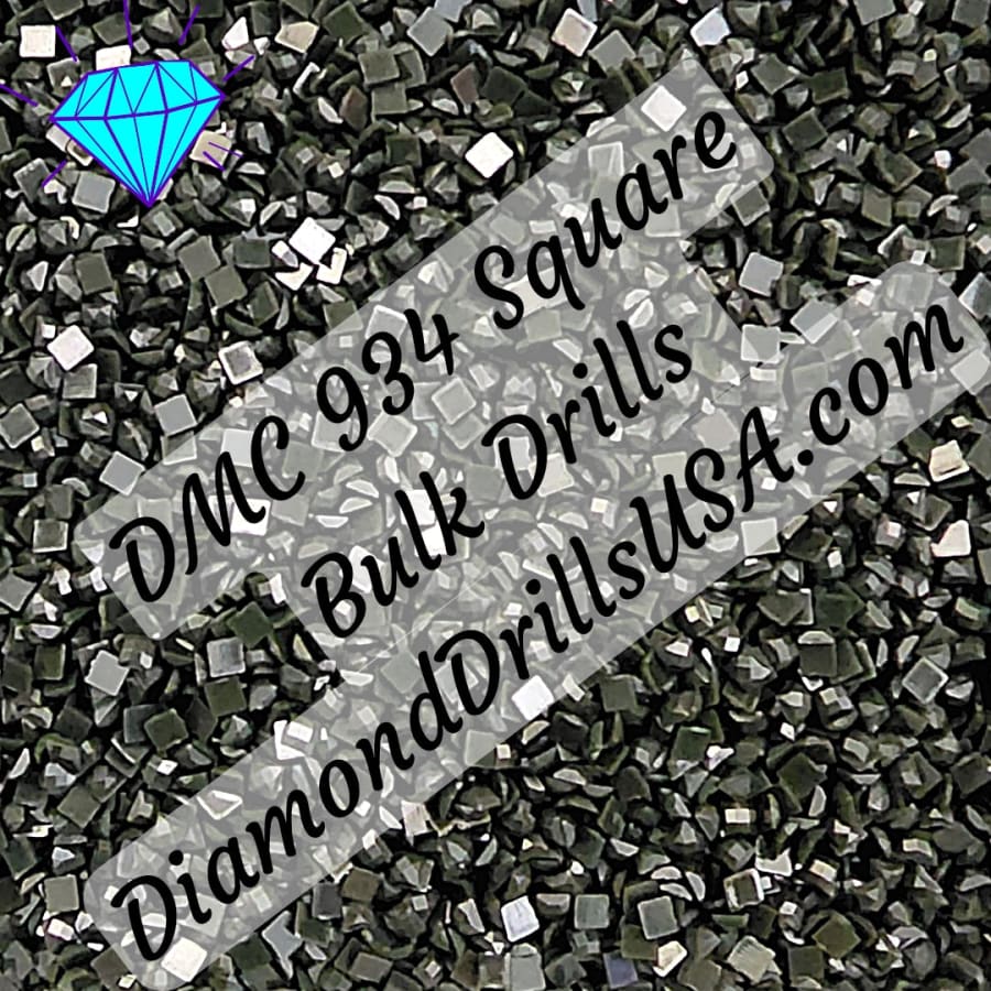 DiamondDrillsUSA - DMC 934 SQUARE 5D Diamond Painting Drills Beads DMC ...