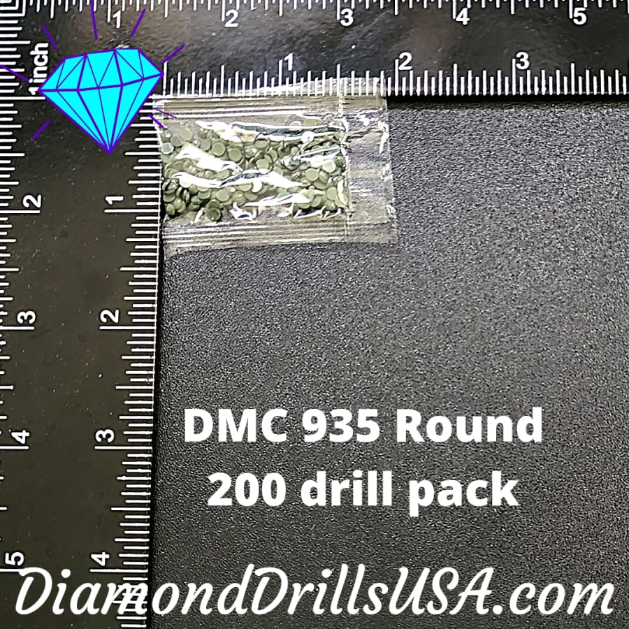 DMC 935 ROUND 5D Diamond Painting Drills Beads DMC 935 Dark 