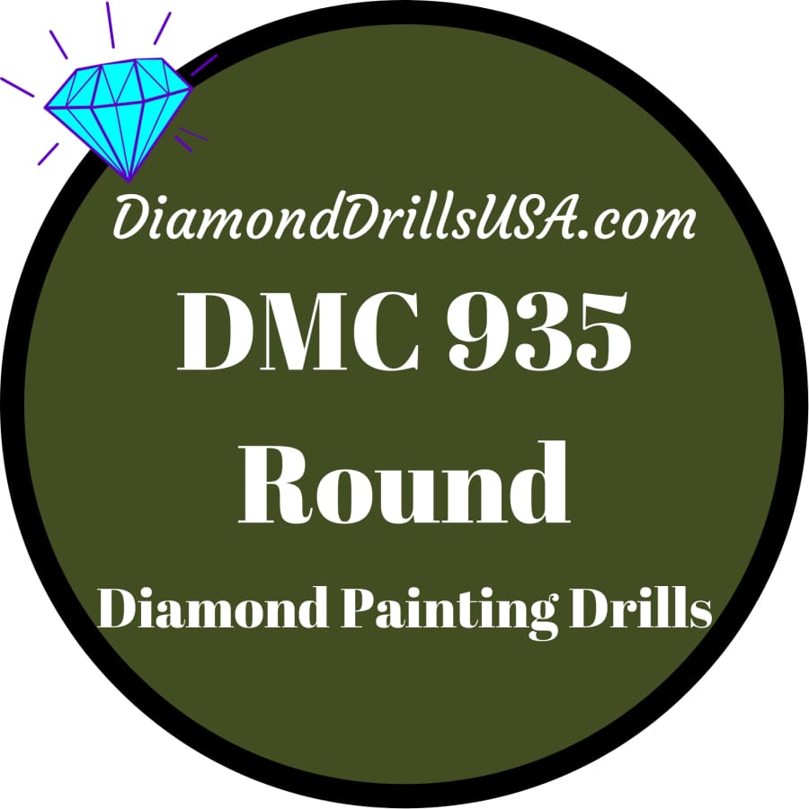 DMC 935 ROUND 5D Diamond Painting Drills Beads DMC 935 Dark 