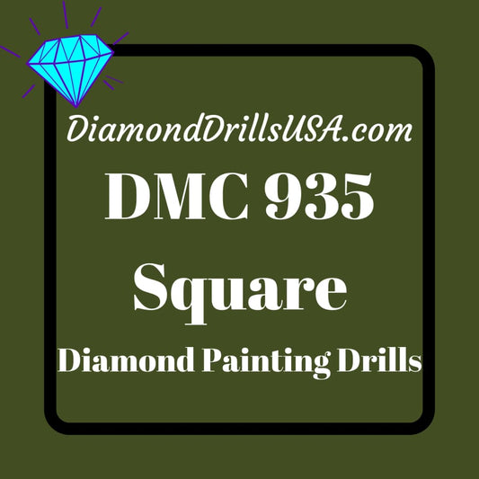 DMC 935 SQUARE 5D Diamond Painting Drills Beads DMC 935 Dark