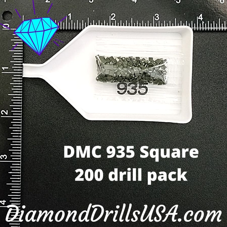 DMC 935 SQUARE 5D Diamond Painting Drills Beads DMC 935 Dark