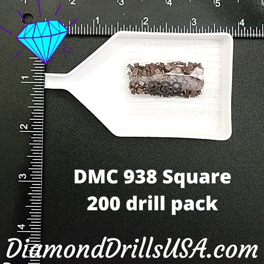 DMC 938 SQUARE 5D Diamond Painting Drills Beads DMC 938 