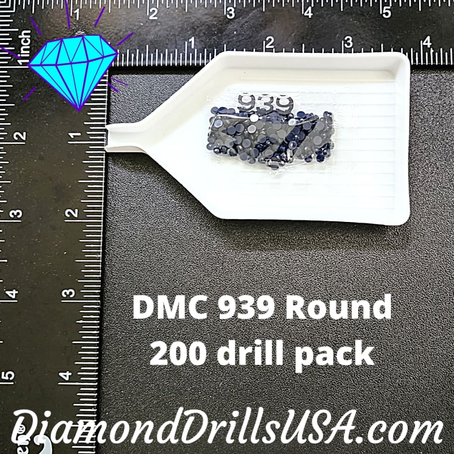 DMC 939 ROUND 5D Diamond Painting Drills Beads DMC 939 Very 