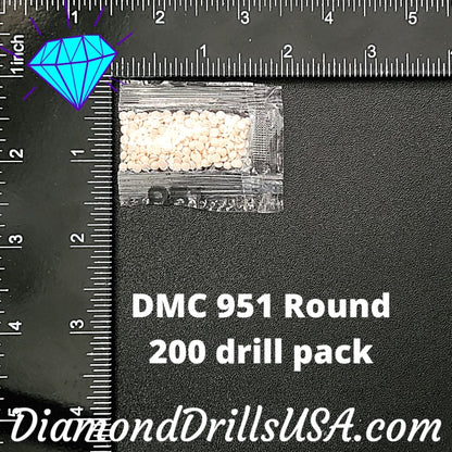 DMC 951 ROUND 5D Diamond Painting Drills Beads DMC 951 Light