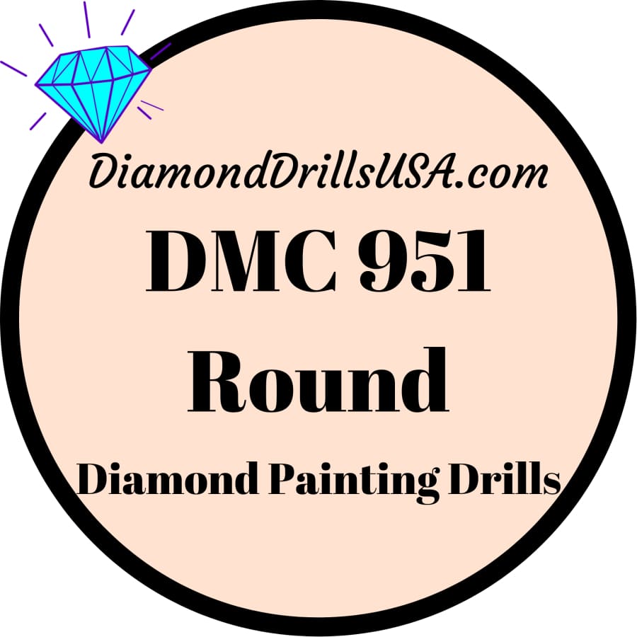 DMC 951 ROUND 5D Diamond Painting Drills Beads DMC 951 Light