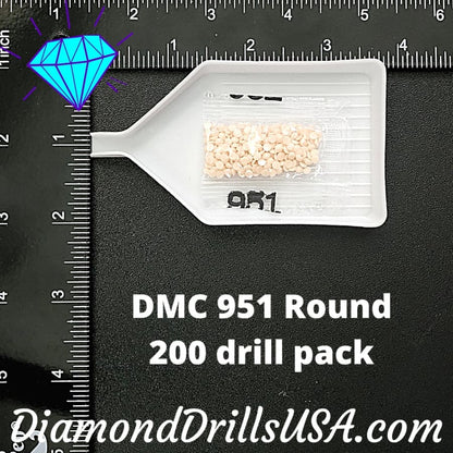 DMC 951 ROUND 5D Diamond Painting Drills Beads DMC 951 Light