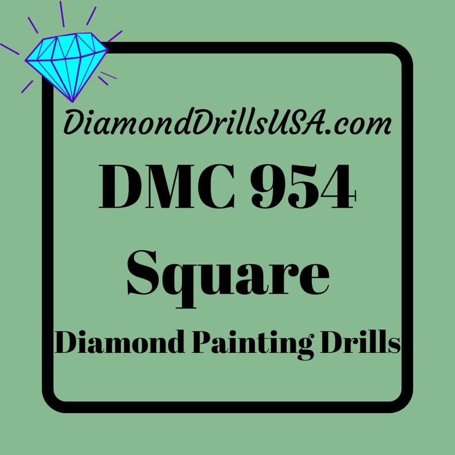 DMC 954 SQUARE 5D Diamond Painting Drills Beads DMC 954 Nile