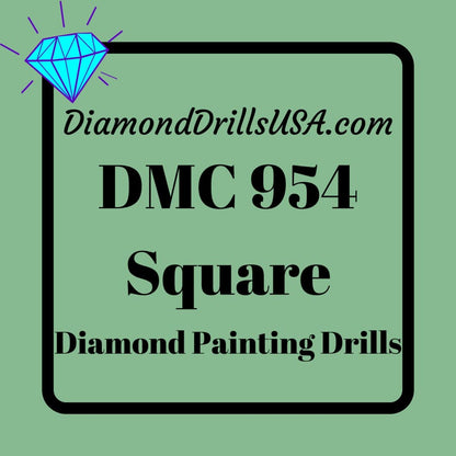 DMC 954 SQUARE 5D Diamond Painting Drills Beads DMC 954 Nile