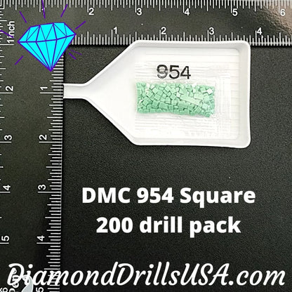 DMC 954 SQUARE 5D Diamond Painting Drills Beads DMC 954 Nile