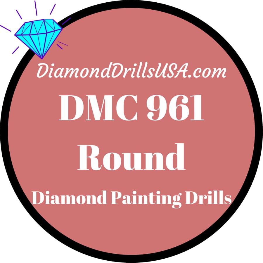 DMC 961 ROUND 5D Diamond Painting Drills Beads DMC 961 Dark 