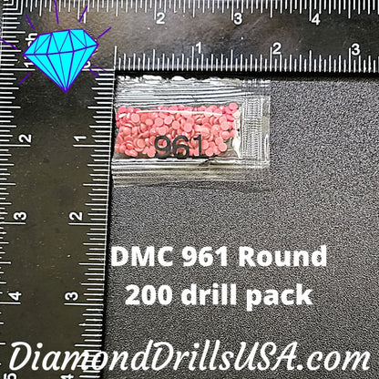DMC 961 ROUND 5D Diamond Painting Drills Beads DMC 961 Dark 