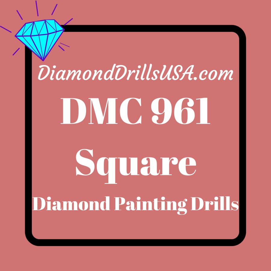 DMC 961 SQUARE 5D Diamond Painting Drills Beads DMC 961 Dark
