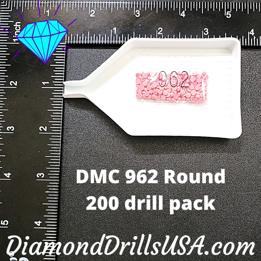 DMC 962 ROUND 5D Diamond Painting Drills Beads DMC 962 