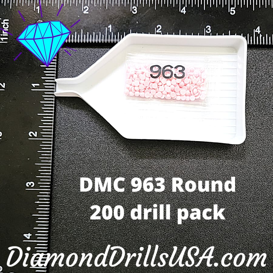 DMC 963 ROUND 5D Diamond Painting Drills Beads DMC 963 Ultra