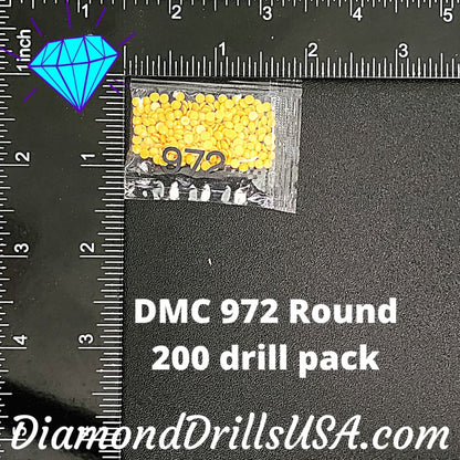 DMC 972 ROUND 5D Diamond Painting Drills Beads DMC 972 Deep 