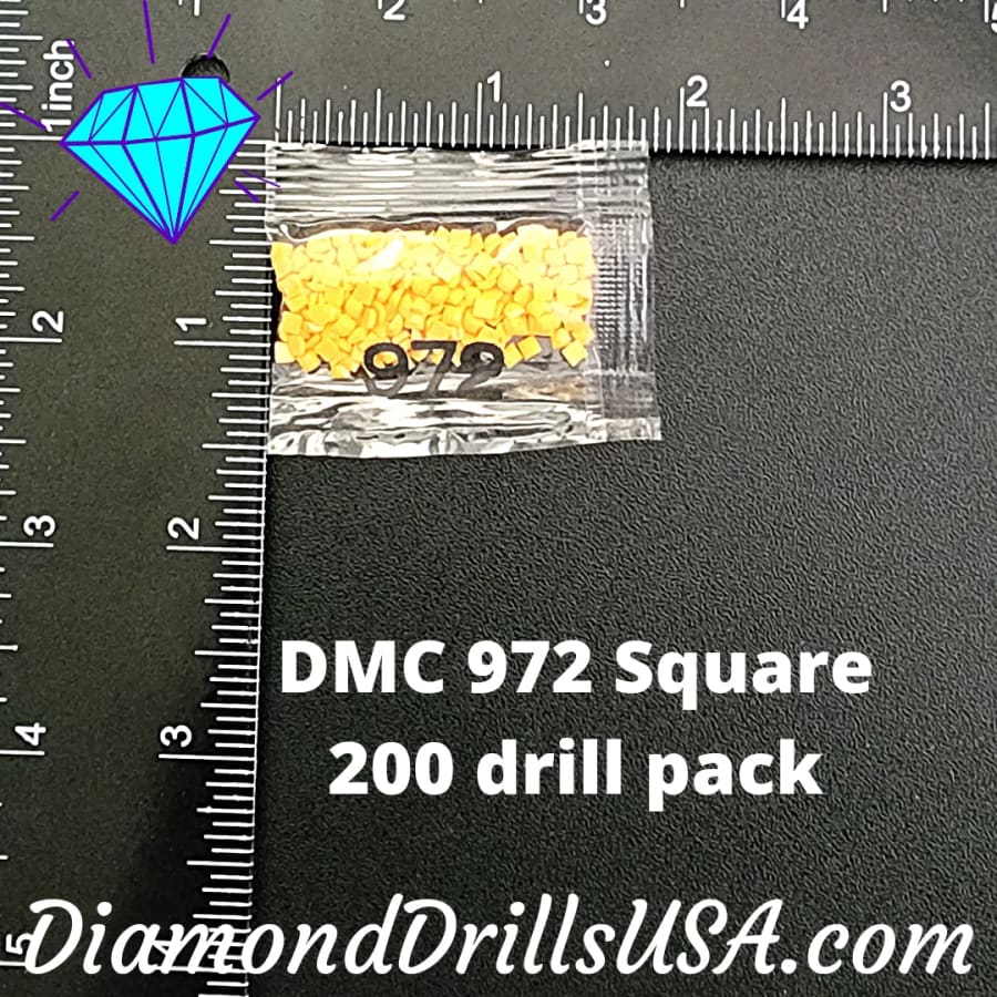 DMC 972 SQUARE 5D Diamond Painting Drills Beads DMC 972 Deep