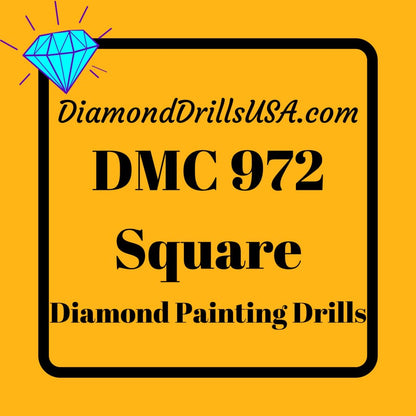 DMC 972 SQUARE 5D Diamond Painting Drills Beads DMC 972 Deep