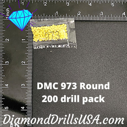 DMC 973 ROUND 5D Diamond Painting Drills Beads DMC 973 