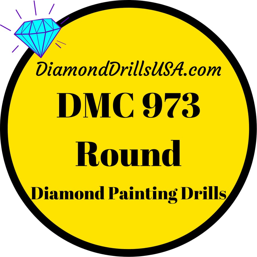 DMC 973 ROUND 5D Diamond Painting Drills Beads DMC 973 