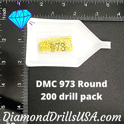 DMC 973 ROUND 5D Diamond Painting Drills Beads DMC 973 