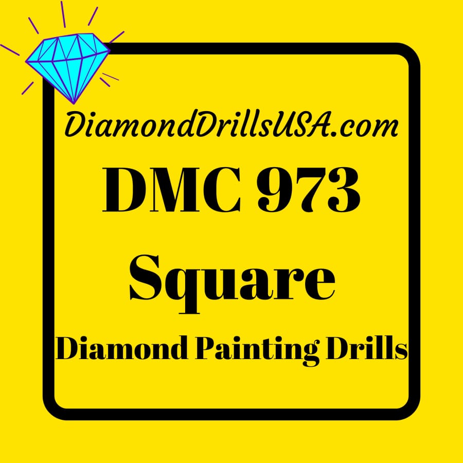 DMC 973 SQUARE 5D Diamond Painting Drills Beads DMC 973 