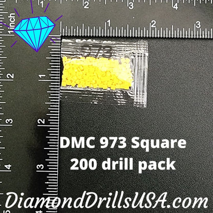 DMC 973 SQUARE 5D Diamond Painting Drills Beads DMC 973 