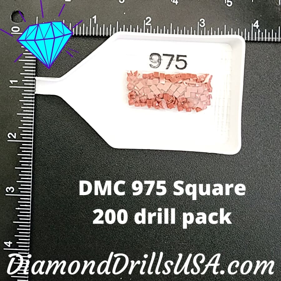 DMC 975 SQUARE 5D Diamond Painting Drills Beads DMC 975 Dark