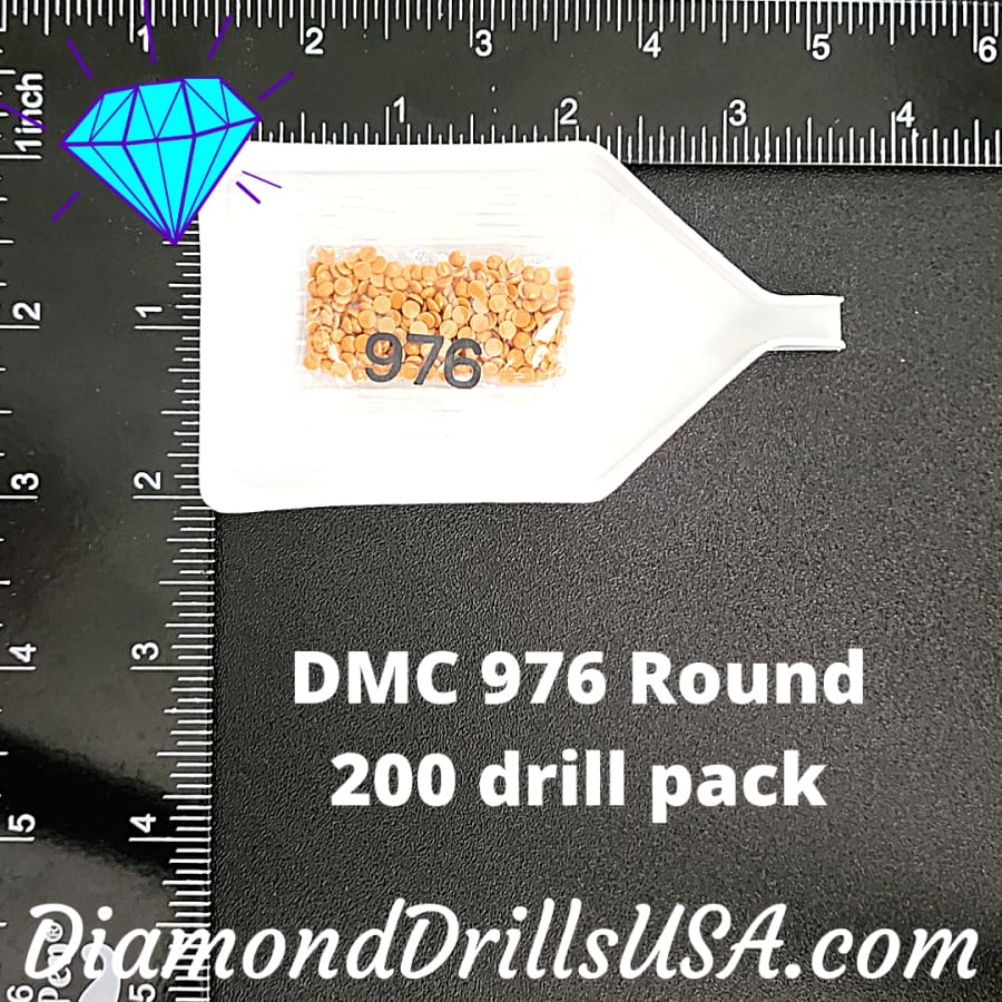 DMC 976 ROUND 5D Diamond Painting Drills Beads DMC 976 