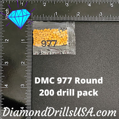 DMC 977 ROUND 5D Diamond Painting Drills Beads DMC 977 Light