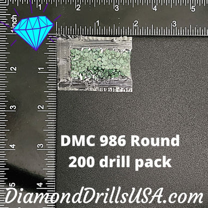 DMC 986 ROUND 5D Diamond Painting Drills Beads DMC 986 Very 