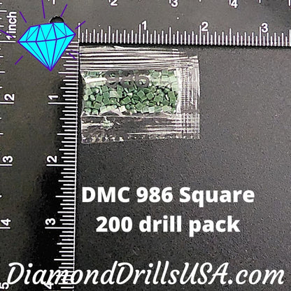 DMC 986 SQUARE 5D Diamond Painting Drills Beads DMC 986 Very