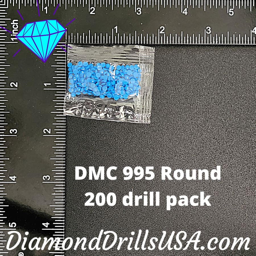 DMC 995 ROUND 5D Diamond Painting Drills Beads DMC 995 Dark 