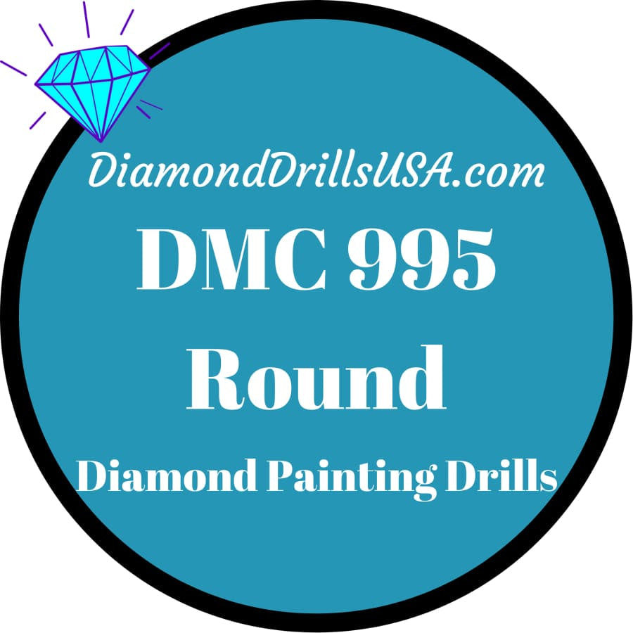 DMC 995 ROUND 5D Diamond Painting Drills Beads DMC 995 Dark 