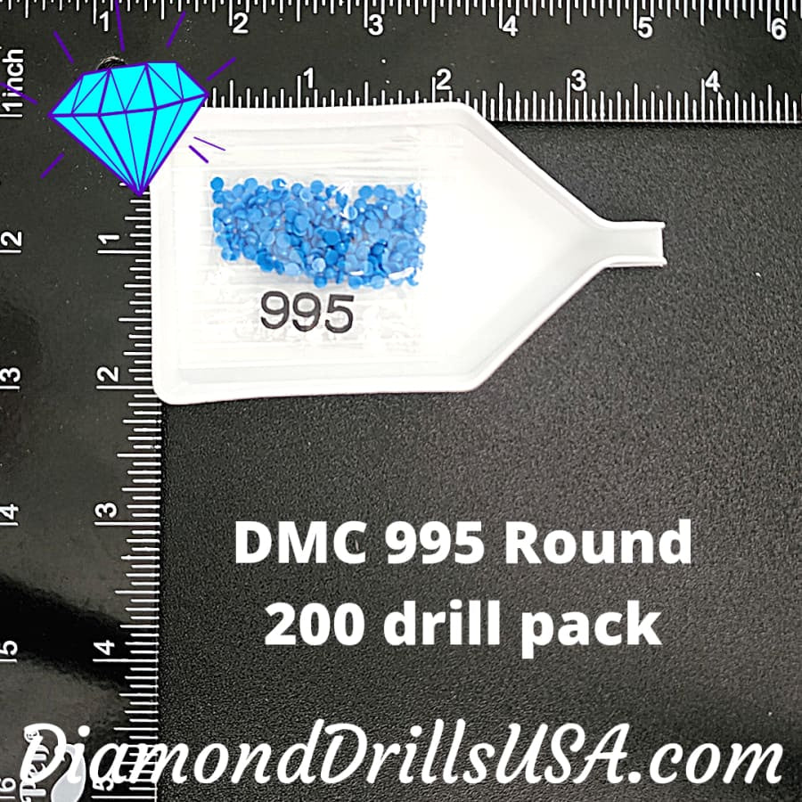 DMC 995 ROUND 5D Diamond Painting Drills Beads DMC 995 Dark 