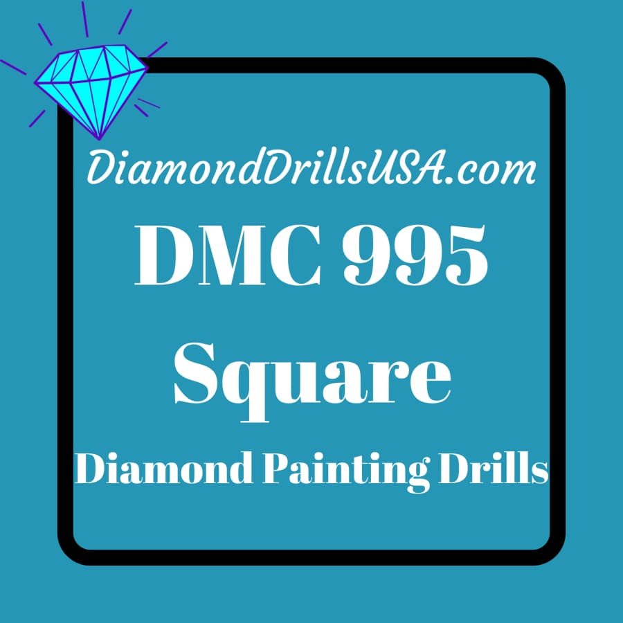 DMC 995 SQUARE 5D Diamond Painting Drills Beads DMC 995 Dark