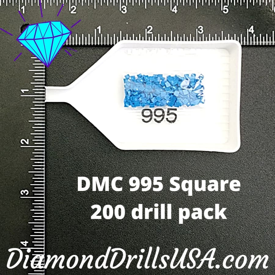 DMC 995 SQUARE 5D Diamond Painting Drills Beads DMC 995 Dark